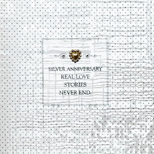 Real Love Stories Never End  -  Handmade Silver Anniversary Card  -  GD24