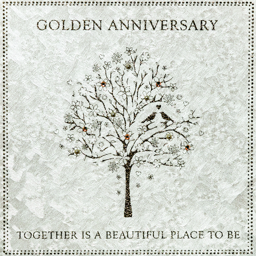 Together Is A Beautiful Place To Be - Handmade Golden Anniversary Card - GD27