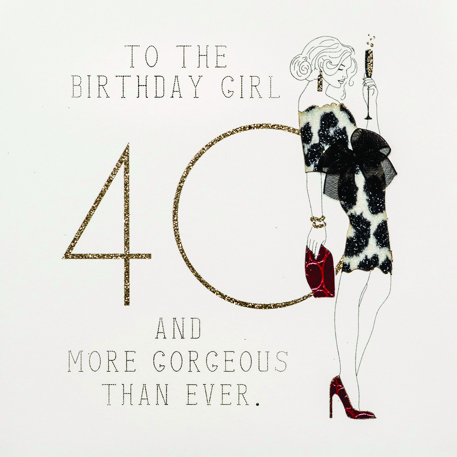 More Gorgeous Than Ever - Handmade 40th Birthday Card - RB16 - Tilt Art