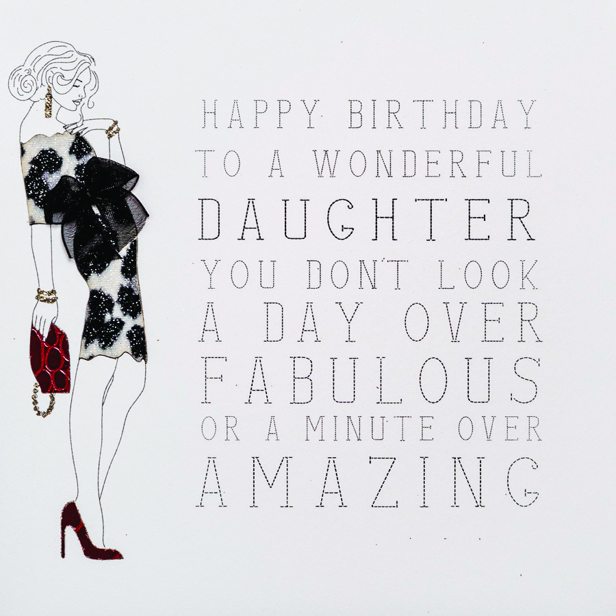 To A Wonderful Daughter - Handmade Birthday Card - RB25