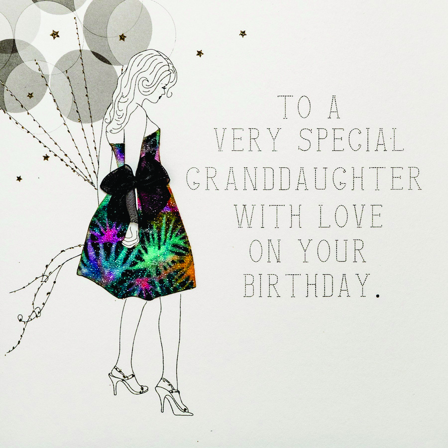 To A Very Special Granddaughter - Handmade Birthday Card - RB26