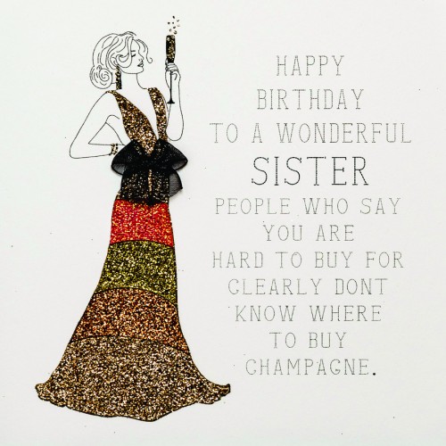 To A Wonderful Sister  -  Handmade Birthday Card  -  RB27