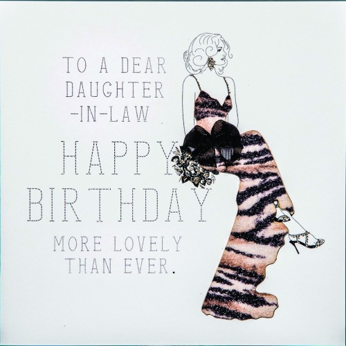 To A Dear Daughter-In-Law  -  Handmade Birthday Card  -  RB32