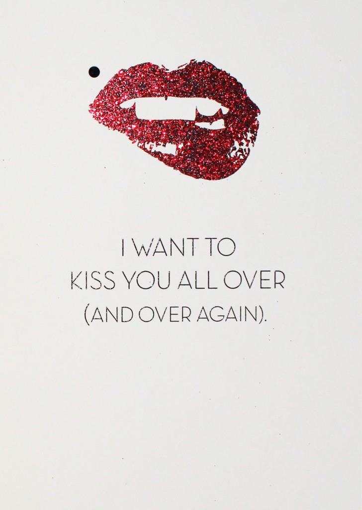 I Want To Kiss You All Over - Handmade Open / Valentine's Day Card ...