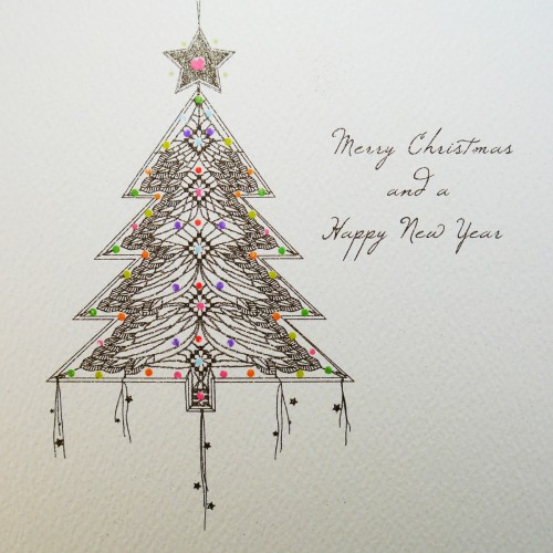 Merry Christmas / Happy New Year  - Boxed Christmas Cards  ( 6 Per Box )  NEB6