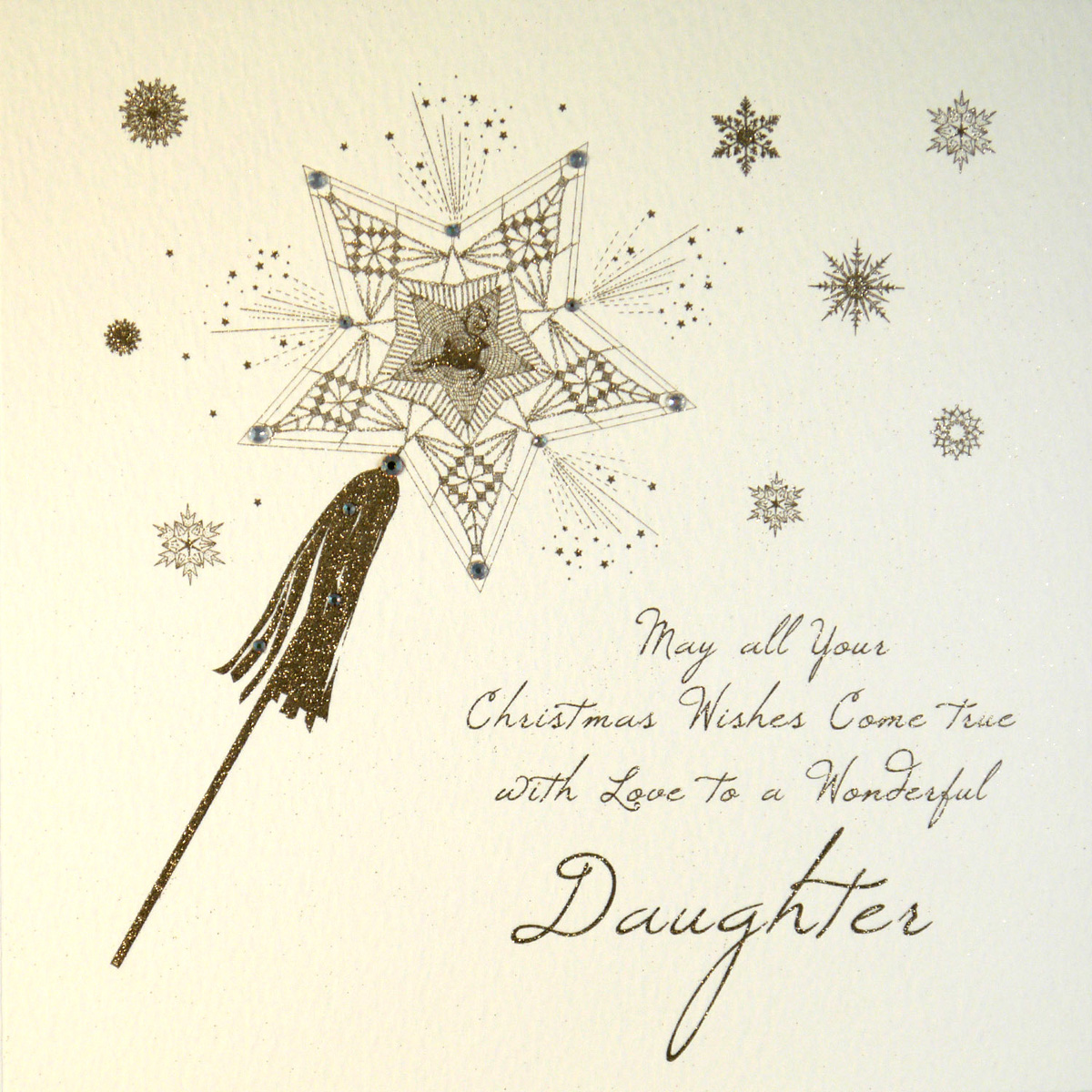 To A Wonderful Daughter - Handmade Christmas Card - QW19