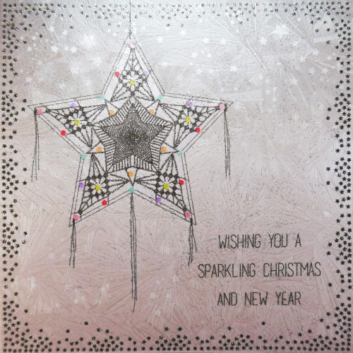 Wishing You A Sparkling Christmas - Boxed Christmas Cards  ( 6 Per Box )  VVB6