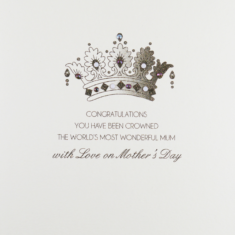 Crowned World's Most Wonderful Mum - Quality Mother's Day Card - AMD10