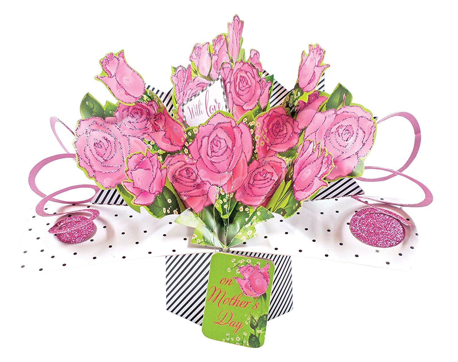 With Love / Roses - Mother's Day Pop Up Card - MPOP014