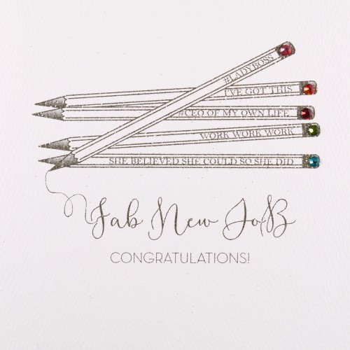 Fab New Job Congratulations !  -  Handmade Greeting Card  -  GSM14