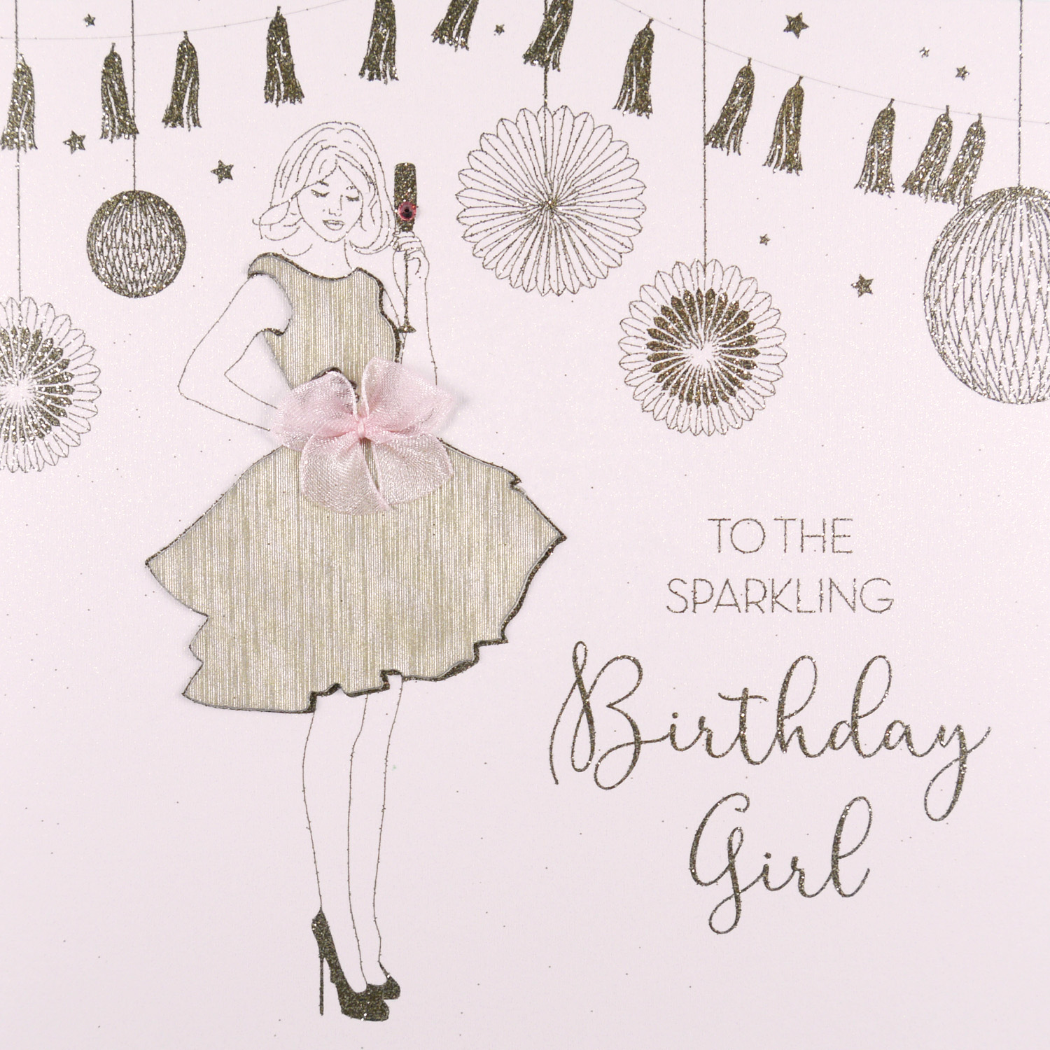 To The Sparkling Birthday Girl - Handmade Open Birthday Card - RM8
