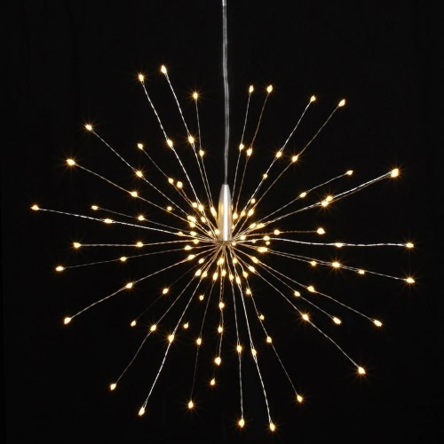 Starburst Silver 30 cm Indoor / Outdoor Led Light Ornament