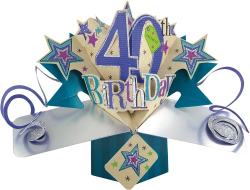 40th Birthday  -  Pop Up Card -  POP089