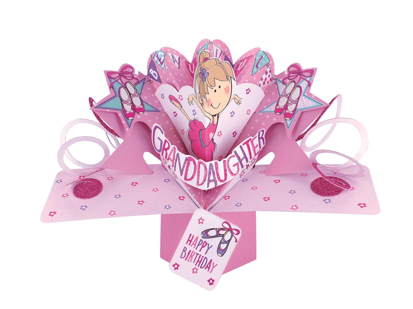 Granddaughter / Ballet girl - Birthday Pop Up Card - POP157