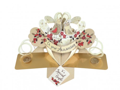 On Your Anniversary / Love Birds   -   Anniversary Pop Up Card -  POP165