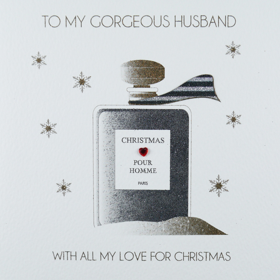 To My Gorgeous Husband - Handmade Christmas Card - ACV15