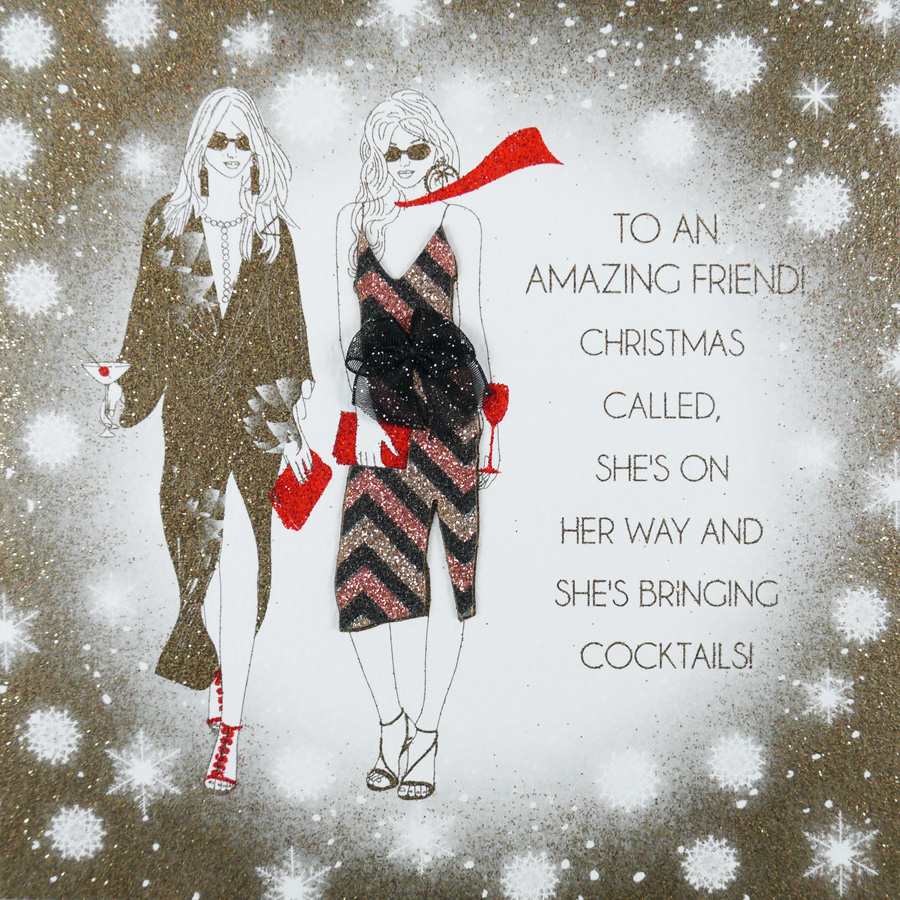 To An Amazing Friend Christmas Called.... - Handmade Christmas Card / ACV3
