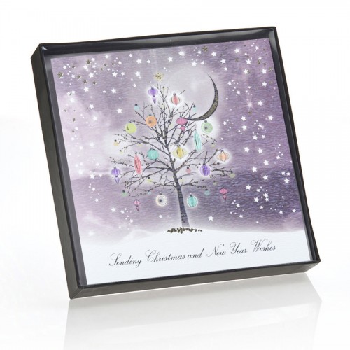 Sending Christmas & New Year Wishes  - Boxed Christmas Cards  ( 6 Per Box )  GLB4 - Image 3