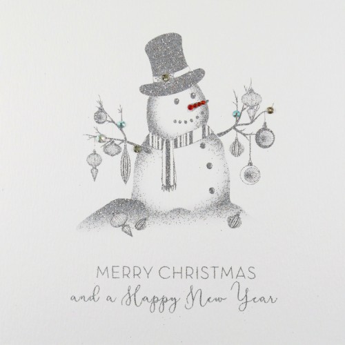Merry Christmas / Happy New Year  -  Handmade Open Christmas Card   /  IC15