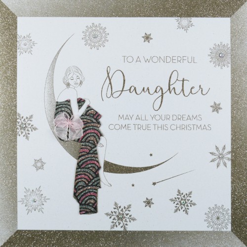To a Wonderful Daughter  -  Large Handmade Christmas Card  - ICL14