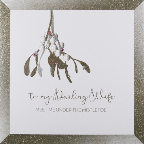 To My Darling Wife  -  Large Handmade Christmas Card  - ICL3