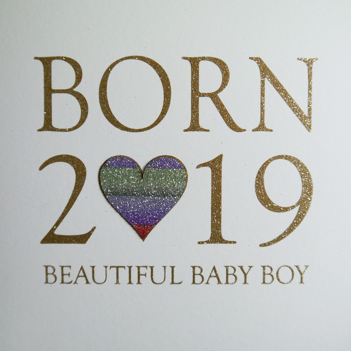 Born 2019 / Boy - Handmade New Baby Card / NE4