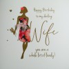 To My Darling Wife -  Handmade Birthday Card  /  NE53