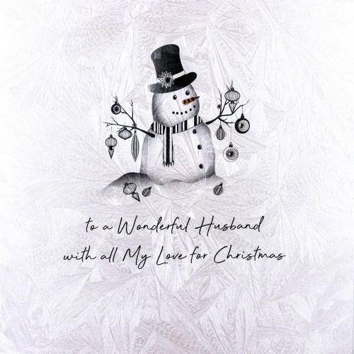 To A Wonderful Husband  -  Handmade Christmas Card   /  DR32