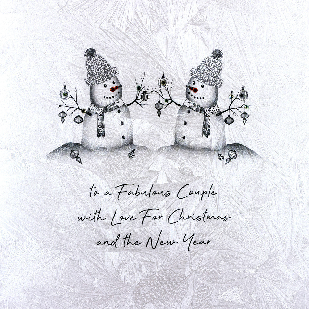 To A Fabulous Couple ( female ) - Handmade Christmas Card / DR40