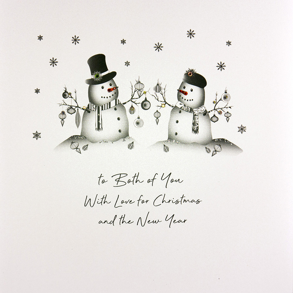 To Both Of You - Large Handmade Christmas Card / DRL8