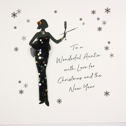 To A Wonderful Auntie -  Handmade Christmas Card   /  FAS13