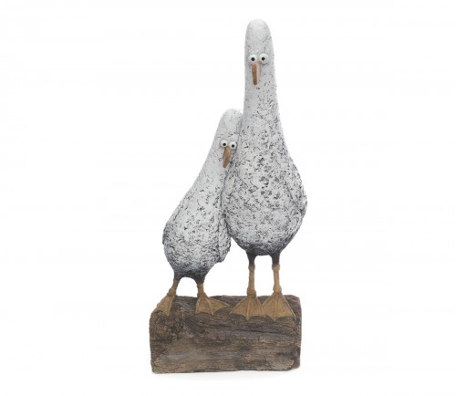 Home Birds  - Cold Cast Porcelain Sculpture By Rebecca Lardner