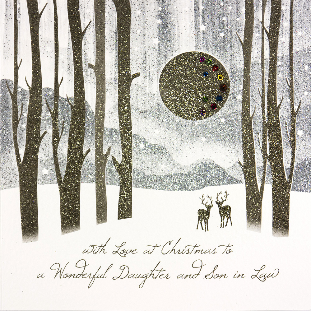 To A Wonderful Daughter &amp; Son-In-Law - Handmade Christmas Card / TCF19