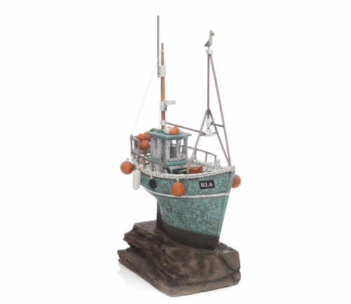 Gone Fishing  - Cold Cast Porcelain Sculpture By Rebecca Lardner - Image 3