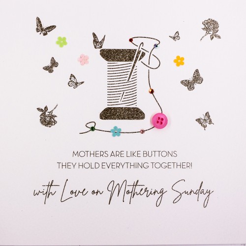 Mother's Are Like Buttons  -  Handmade Mother's Day Card  / EM10
