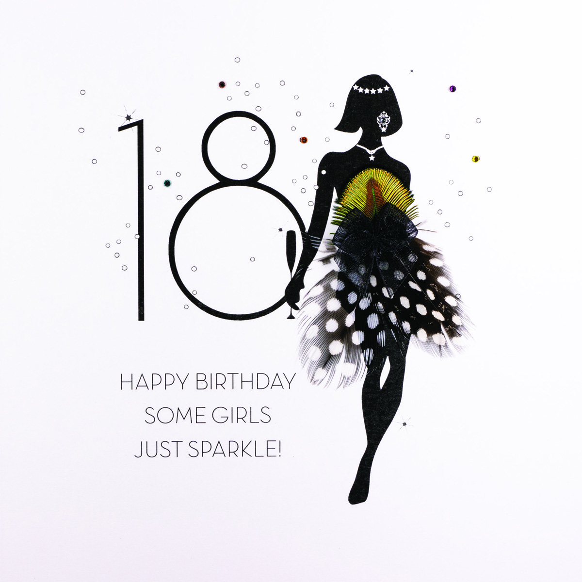 Some Girls Just Sparkle Handmade 18th Birthday Card FOF13 Tilt Art
