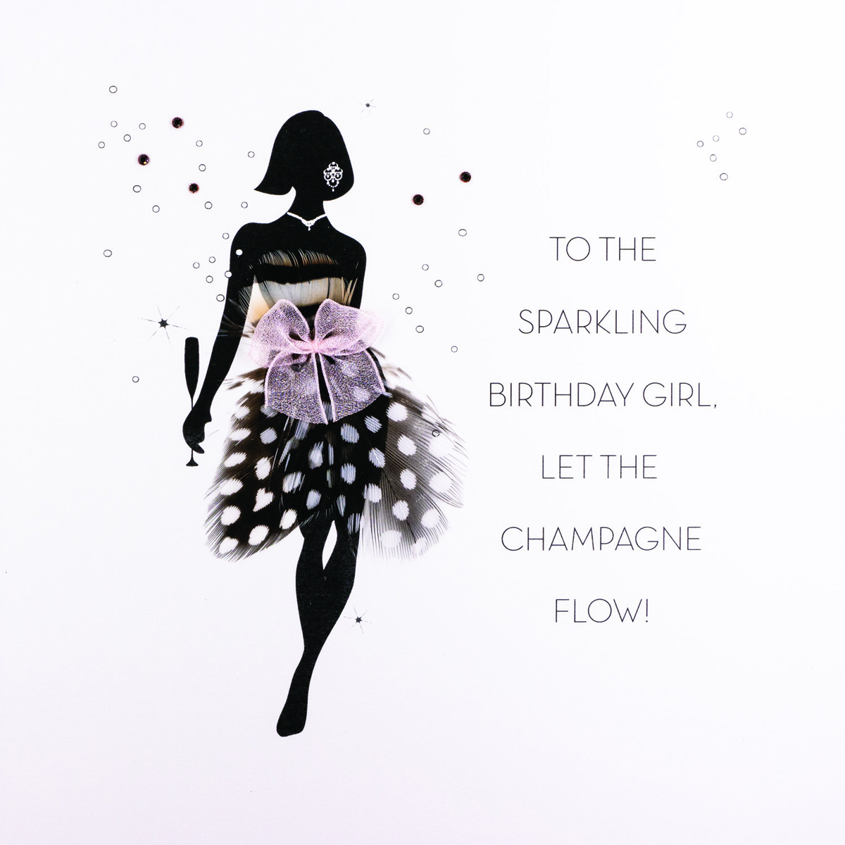 To The Sparkling Birthday Girl - Handmade Open Birthday Card ...
